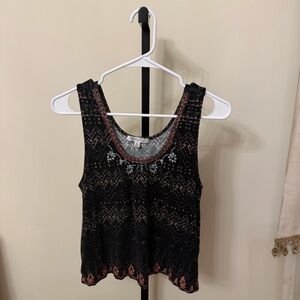 Patrons of Peace Black and Pink Tank Top